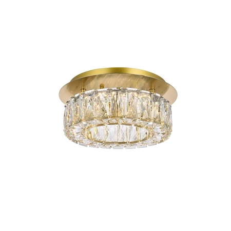 Elegant Lighting Elegant Lighting  12 in. Monroe LED Single Flush Mount, Gold 3503F12G